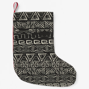 vintage retro pattern. Aztec background.  Small Christmas Stocking