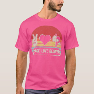 Vintage Retro Peace Love Deliver Post Bo Cute Post T-Shirt