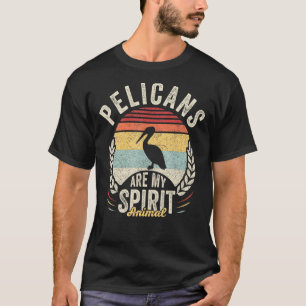 Vintage Retro Pelicans Are My Spirit Animal Pelica T-Shirt