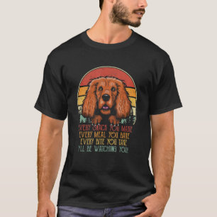 Vintage Retro Personal Stalker Cocker Spaniel Dog  T-Shirt