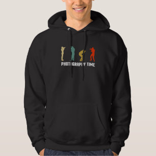 Vintage Retro Photography Time Photographer Camera Hoodie