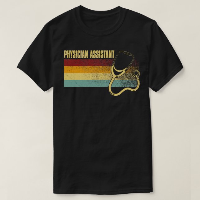 Vintage Retro Physician Assistant T-Shirt (Design Front)