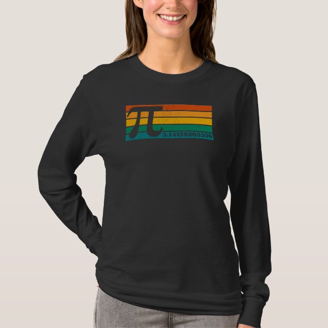 Vintage Retro Pi T-Shirt (Front)