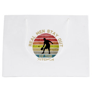 Vintage Retro Pickleball Funny Large Gift Bag