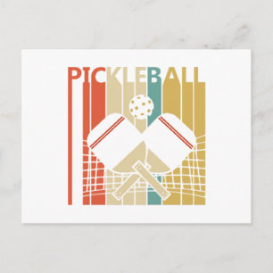 Vintage Retro Pickleball Holiday Postcard
