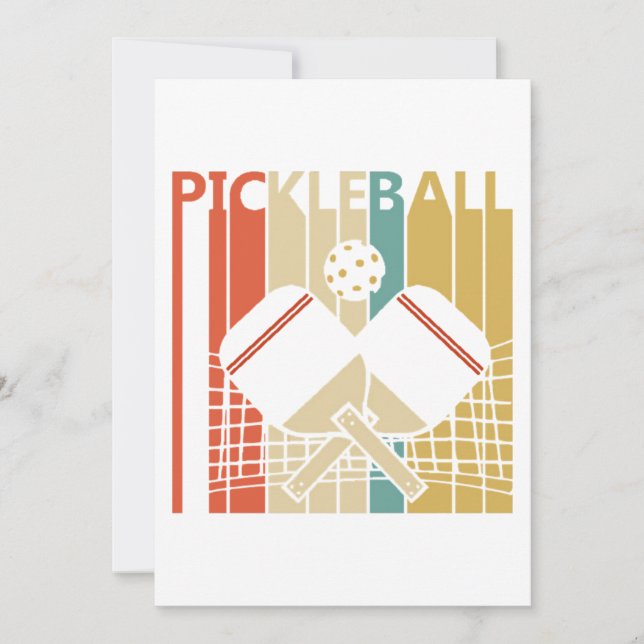 Vintage Retro Pickleball  Invitation (Front)