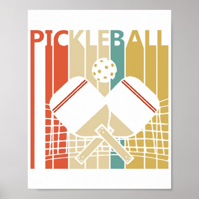 Vintage Retro Pickleball  Poster (Front)