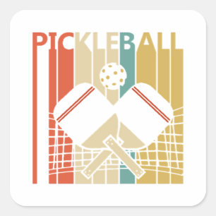 Vintage Retro Pickleball  Square Sticker