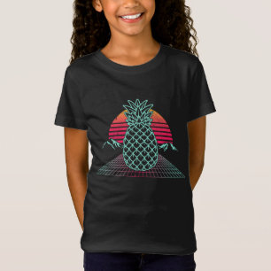 Vintage Retro Pineapple Fruit Sunset Funny 70s 80s T-Shirt