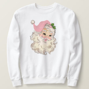 Vintage Retro Pink Santa Unisex Sweatshirt