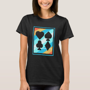 Vintage Retro Poker Casino Card Symbols Gambler T-Shirt