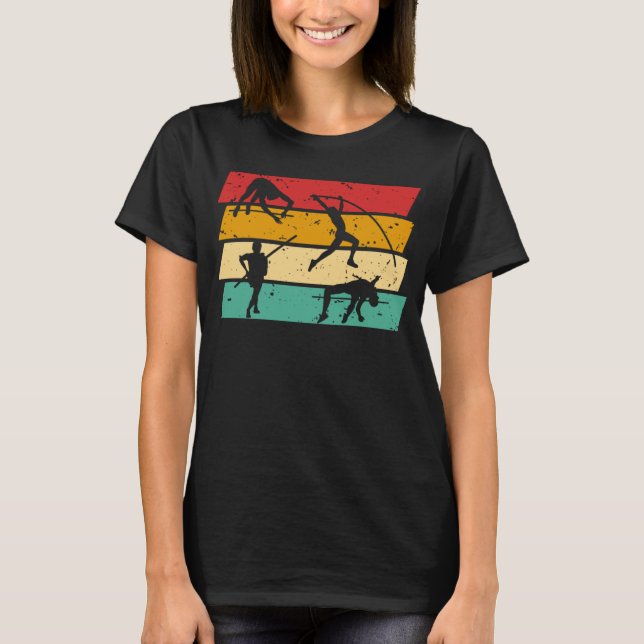 Vintage Retro Pole Vault  2 T-Shirt (Front)