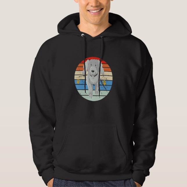 Vintage Retro Poodle Hoodie (Front)