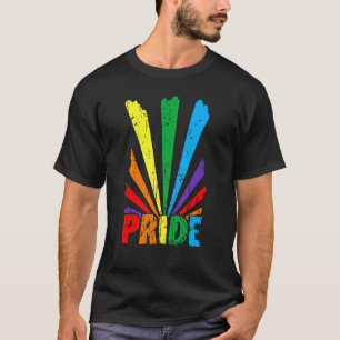 Vintage Retro Pride Lgbt Rainbow Sunray Flag Lgbt T-Shirt