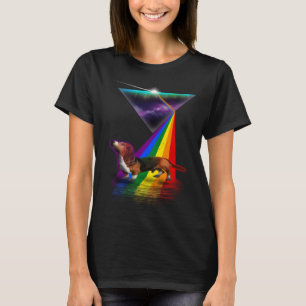 Vintage Retro Prism Basset Hound T-Shirt