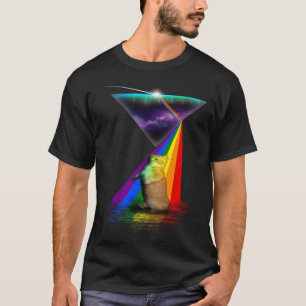 Vintage Retro Prism Munchkin Cat T-Shirt