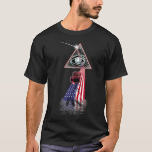 Vintage Retro Prism US Flag Film Maker T-Shirt