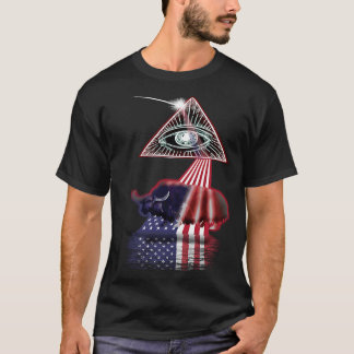 Vintage Retro Prism US Flag Yak T-Shirt