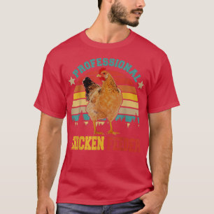 Vintage Retro Professional Chicken Feeder Funny Fa T-Shirt
