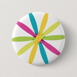 Vintage Retro Propeller Flower Aeroplane Prop 6 Cm Round Badge