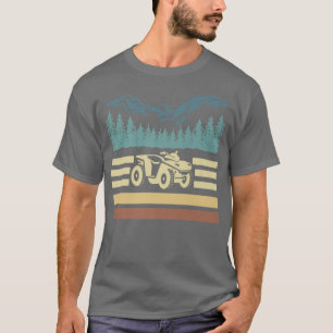 Vintage Retro Quad Bike Rider 1035 T-Shirt
