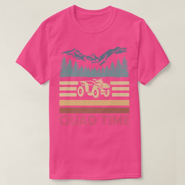 Vintage Retro Quad Time   T-Shirt (Design Front)