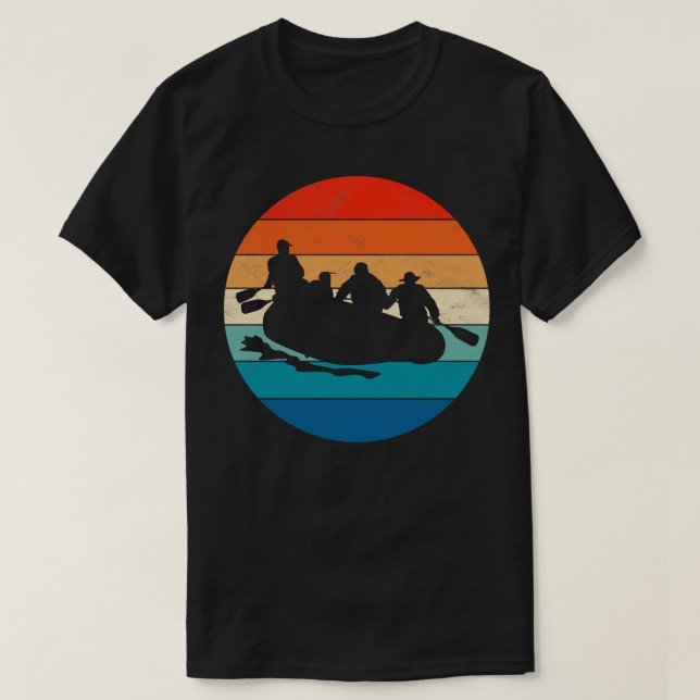 Vintage Retro Rafting  T-Shirt (Design Front)