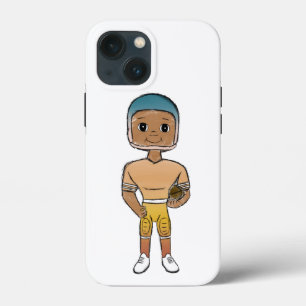 vintage retro rainbow football player ombre iPhone 13 mini case