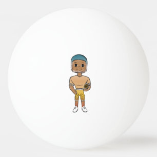 vintage retro rainbow football player ombre   ping pong ball