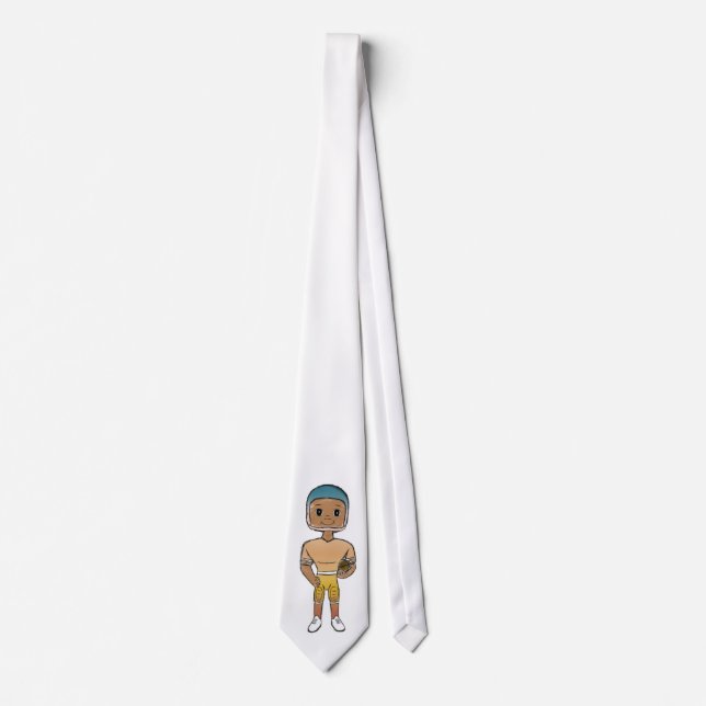 vintage retro rainbow football player ombre  tie (Front)