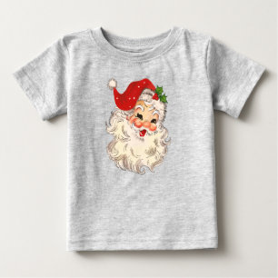 Vintage Retro Red Santa Unisex Baby T-Shirt