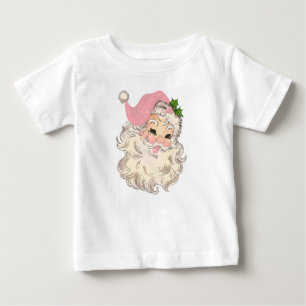 Vintage Retro Red Santa Unisex Baby T-Shirt