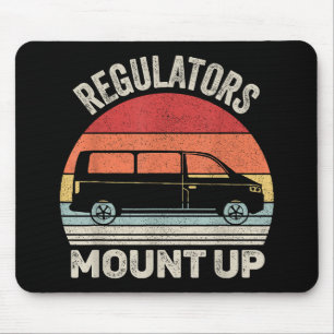 Vintage Retro Regulators Mount Up Funny Mum Mouse Pad