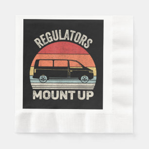 Vintage Retro Regulators Mount Up Funny Mum Napkin