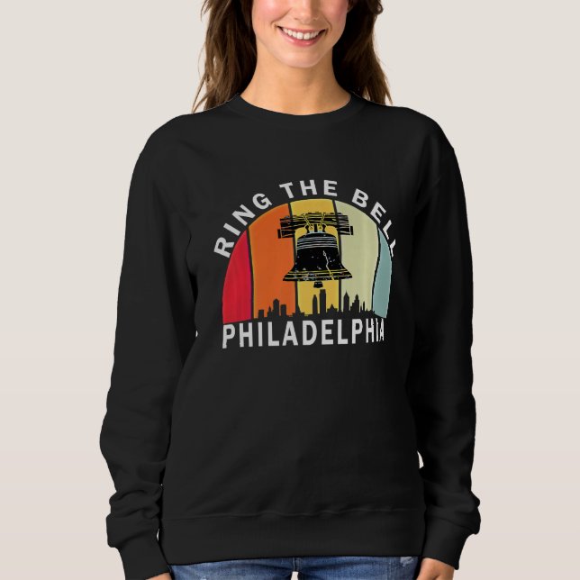 Vintage Retro Ring The Bell Philadelphia Baseball  Sweatshirt (Front)