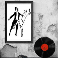 Vintage Retro Roaring Twenties Couple Dance Shape