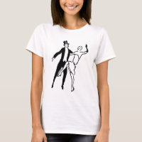 Vintage Retro Roaring Twenties Couple Dance Shape