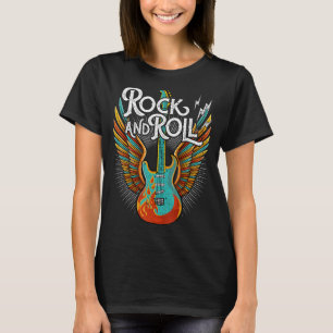 Vintage Retro Rock And Roll Guitar Lover Guitarist T-Shirt