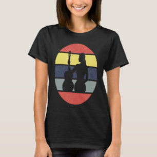 Vintage Retro Rock & Roll Music And Woman Guitar L T-Shirt