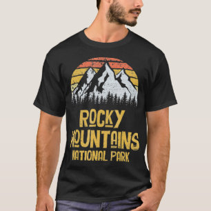Vintage Retro Rocky Mountains National Park  T-Shirt
