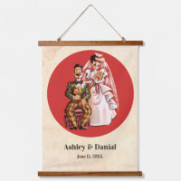 Vintage Retro Romantic Bride And Groom Old Wedding