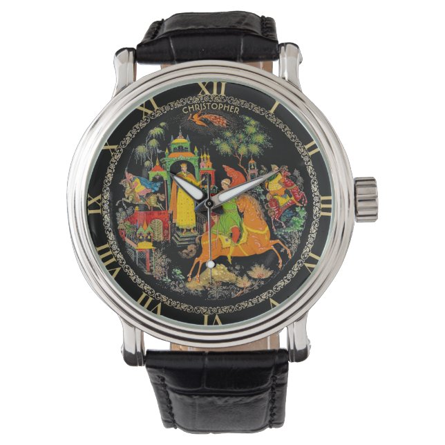 Vintage Retro Russian Fairy Tale Fantasy Colourful Watch (Front)