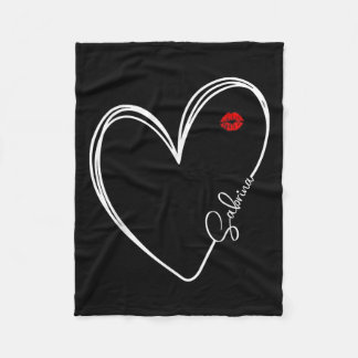 Vintage Retro Sabrina Personalised Name I Love Sab Fleece Blanket