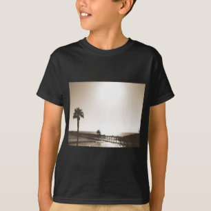 vintage retro san clemente pier california sepia T-Shirt
