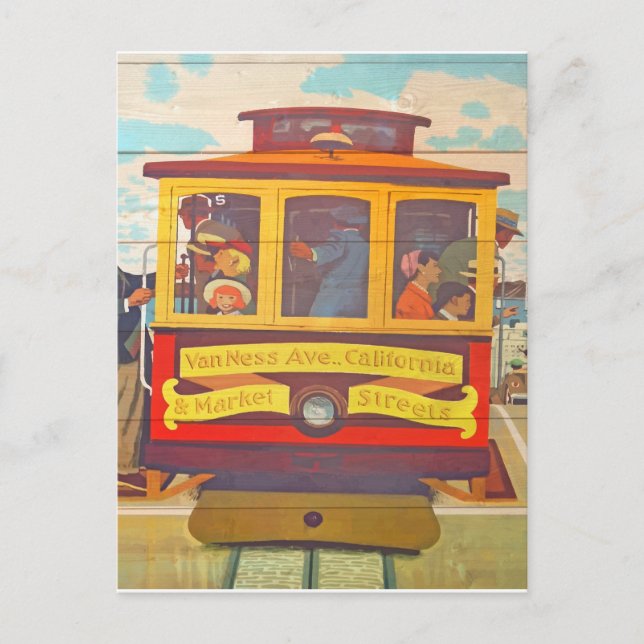 Vintage Retro San Francisco Travel Tourism Postcard (Front)