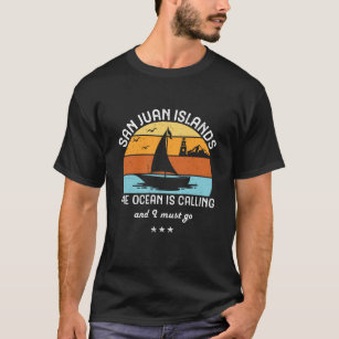 Vintage Retro San Juan Islands Sailing T-Shirt