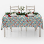 Vintage Retro Santa Blue Christmas Tablecloth<br><div class="desc">Bring a unique holiday charm to your dining table with this vintage-inspired blue Christmas tablecloth, featuring a retro Santa Claus pattern. Perfect for festive dinners, Christmas gatherings, and seasonal decor, this tablecloth adds a nostalgic touch with a refreshing blue twist. Ideal for those who love a blend of classic Christmas...</div>