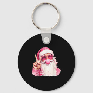 Vintage Retro Santa Christmas Bubble Gum Nk Sungle Key Ring