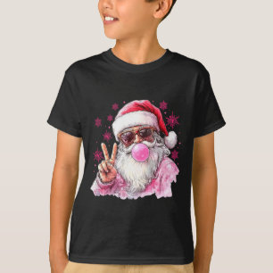 Vintage Retro Santa Christmas Bubble Gum Nk Sungle T-Shirt