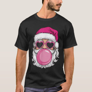 Vintage Retro Santa Christmas Bubble Gum Nk Sungle T-Shirt
